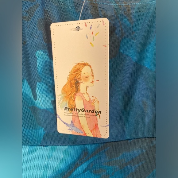 Pretty Garden Floral Maxi Dress Small NWT Mermaid Fairy Y2K - Picture 6 of 9